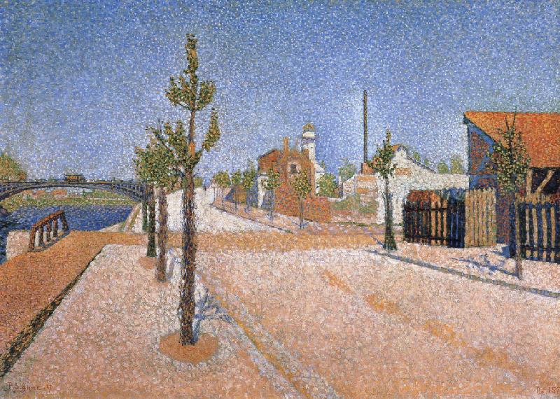 Paul Signac sunlight quai de clichy opus oil painting picture